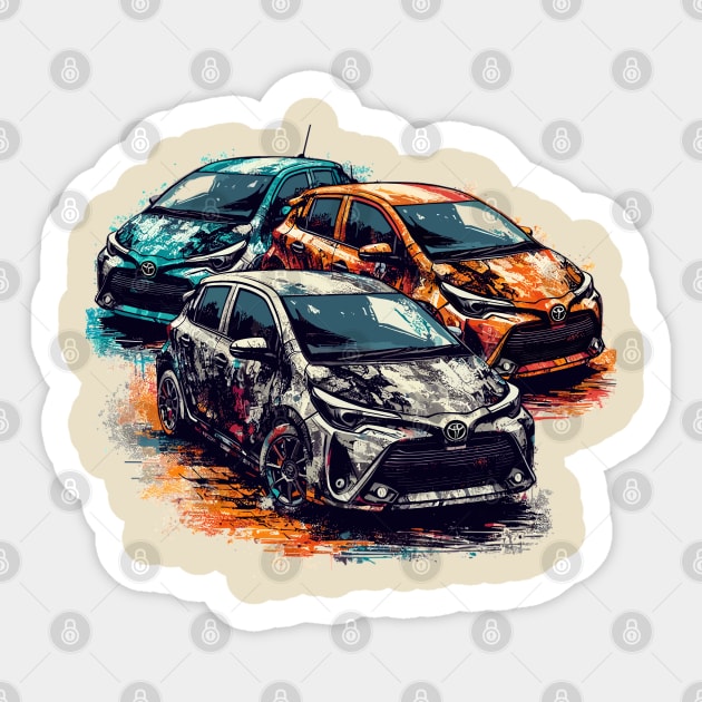 Toyota Yaris Sticker by Vehicles-Art